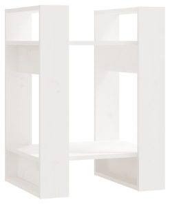 Ormarić za knjige / pregrada bijeli 41 x 35 x 57 cm od borovine