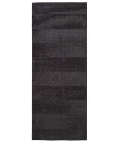 Tepih od prirodnog sisala 100 x 250 cm crni