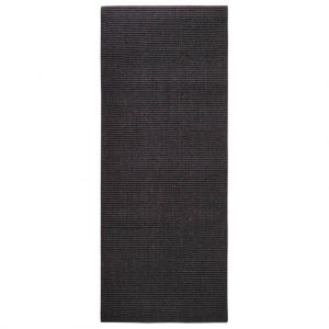 Tepih od prirodnog sisala 100 x 250 cm crni