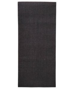Tepih od prirodnog sisala 66 x 150 cm crni