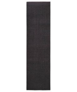 Tepih od prirodnog sisala 80 x 300 cm crni