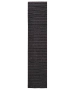 Tepih od prirodnog sisala 80 x 350 cm crni
