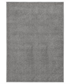 Tepih s kratkim vlaknima 140 x 200 cm sivi