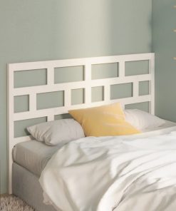 Uzglavlje za krevet bijelo 166 x 4 x 100 cm od masivne borovine