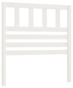 Uzglavlje za krevet bijelo 81 x 4 x 100 cm od masivne borovine