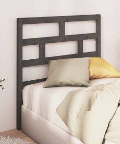 Uzglavlje za krevet sivo 106 x 4 x 100 cm od masivne borovine