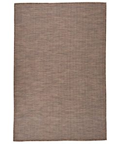 Vanjski tepih ravnog tkanja 120 x 170 cm smeđi