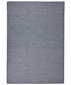 Vanjski tepih ravnog tkanja 140 x 200 cm plavi