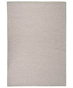 Vanjski tepih ravnog tkanja 140 x 200 cm sivo-smeđi