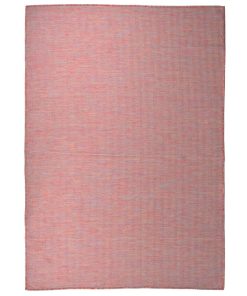Vanjski tepih ravnog tkanja 160 x 230 cm crveni