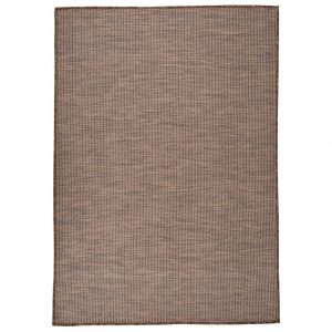 Vanjski tepih ravnog tkanja 160 x 230 cm smeđi