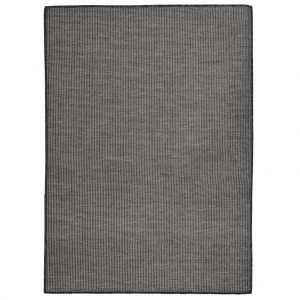 Vanjski tepih ravnog tkanja 200 x 280 cm sivi