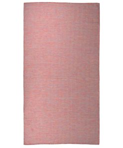 Vanjski tepih ravnog tkanja 80 x 150 cm crveni