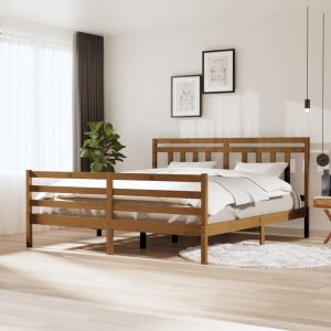 Okvir za krevet drveni boja meda 180 x 200 cm 6FT veliki bračni
