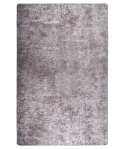 Perivi tepih 80 x 150 cm sivi protuklizni