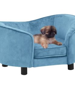 Sofa za pse tirkizna 69 x 49 x 40 cm plišana