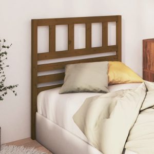 Uzglavlje za krevet boja meda 96 x 4 x 100 cm masivna borovina