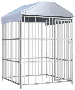 Vanjski kavez za pse s krovom 150 x 150 x 200 cm