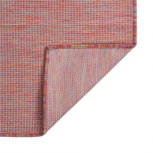 Vanjski tepih ravnog tkanja 200 x 280 cm crveni