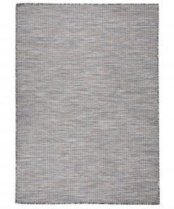 Vanjski tepih ravnog tkanja 200 x 280 cm smeđe-crni