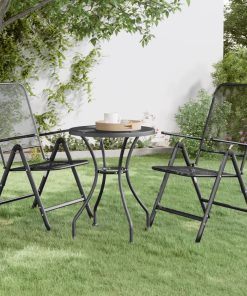 Vrtni stol od ekspandirane metalne mreže Ø 60 x 72 cm antracit