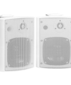 Zidni stereo zvučnici 2 kom bijeli unutarnji/vanjski 100 W