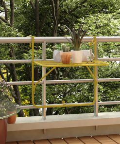 Balkonski stol zlatni 60 x 40 cm čelični