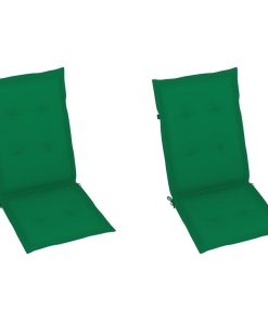 Jastuci za Vrtne Stolice 2 kom Zeleni 120x50x3 cm