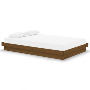 Okvir za krevet drveni boja meda 120 x 190 cm 4FT mali bračni