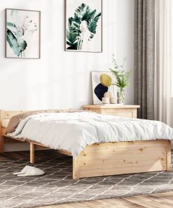 Okvir za krevet od masivnog drva 90 x 200 cm