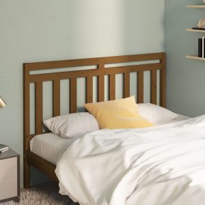 Uzglavlje za krevet boja meda 166 x 4 x 100 cm masivna borovina
