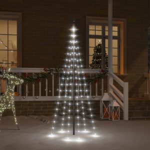 Božićno drvce na stijegu 108 LED žarulja hladne bijele 180 cm