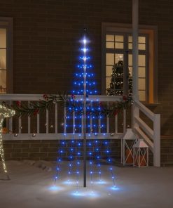 Božićno drvce na stijegu 108 LED žarulja plave 180 cm