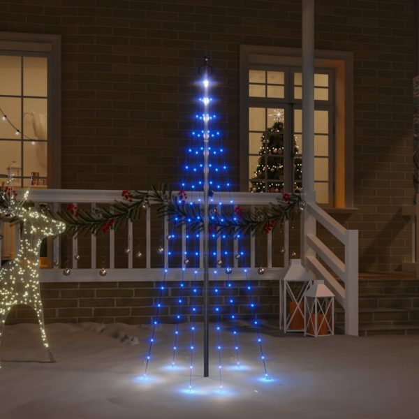 Božićno drvce na stijegu 108 LED žarulja plave 180 cm