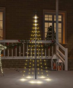 Božićno drvce na stijegu 108 LED žarulja tople bijele 180 cm