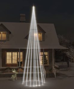 Božićno drvce na stijegu 1134 LED žarulje hladne bijele 800 cm