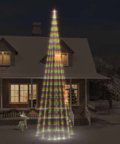 Božićno drvce na stijegu 1134 LED žarulje šarene 800 cm