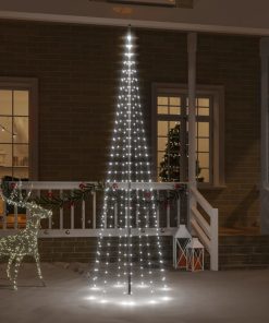 Božićno drvce na stijegu 310 LED žarulja hladne bijele 300 cm