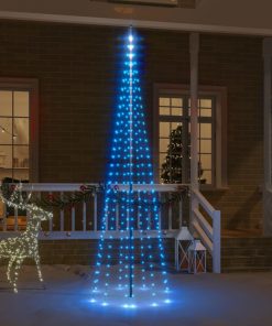 Božićno drvce na stijegu 310 LED žarulja plave 300 cm
