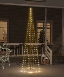 Božićno drvce na stijegu 310 LED žarulja tople bijele 300 cm