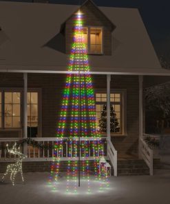 Božićno drvce na stijegu 732 LED žarulje šarene 500 cm