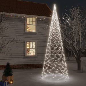 Božićno drvce sa šiljkom hladno bijelo s 3000 LED žarulja 800cm