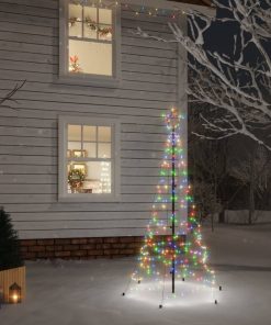 Božićno drvce sa šiljkom šareno s 200 LED žarulja 180 cm