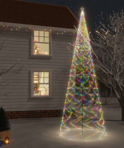 Božićno drvce sa šiljkom šareno s 3000 LED žarulja 800 cm
