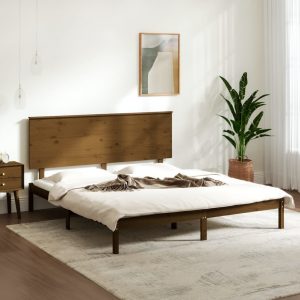 Okvir za krevet od masivne borovine boja meda 200 x 200 cm