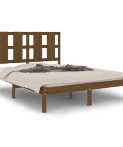 Okvir za krevet od masivne borovine smeđa boja meda 140x200 cm