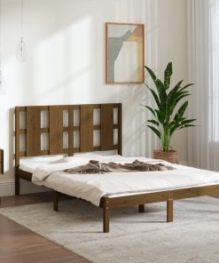 Okvir za krevet od masivne borovine smeđa boja meda 140x200 cm