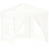 Sklopivi šator za zabave s bočnim zidovima 2 x 2 m bijeli