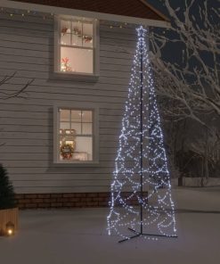Stožasto božićno drvce hladno bijelo 1400 LED žarulja 160x500cm