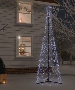 Stožasto božićno drvce hladno bijelo 500 LED žarulja 100x300 cm